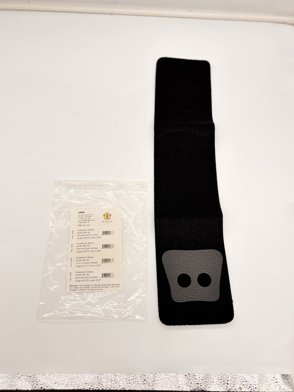 NEW DR Medical KB-139 Suspension Sleeve Brace Wrap One Size Fits Most Black