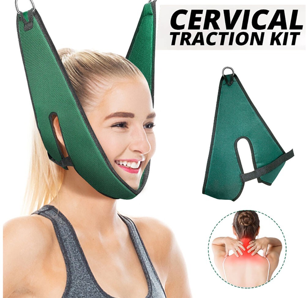Adjustable Neck Brace Support Cervical Traction Device Pain Relief Stretcher USA