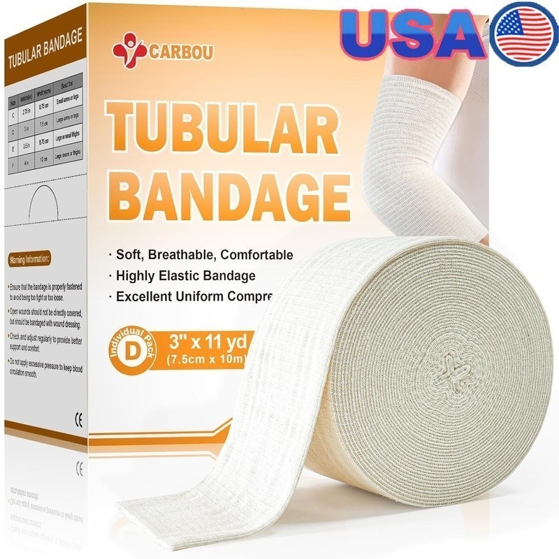 Elastic Compression Tubular Bandage Breathable Support Joint Injury Care New