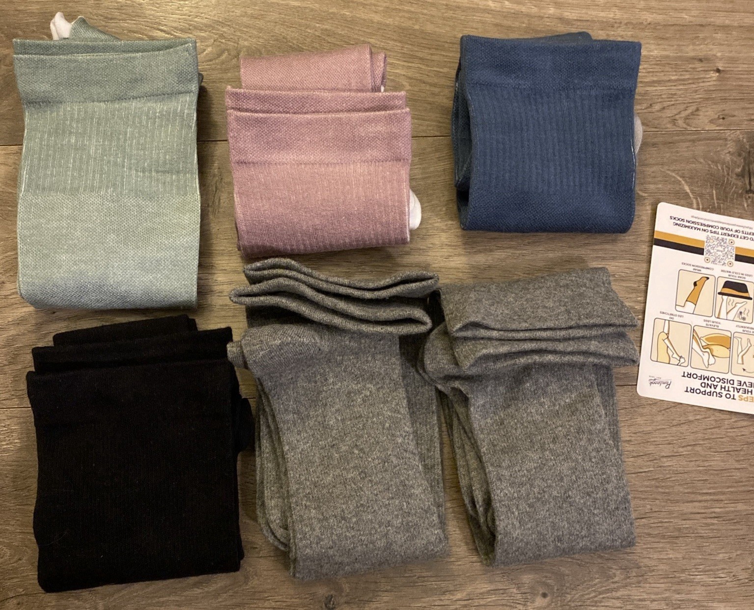 Compression 15-20mmHg Graduated Support Socks Calf Mens Womens S/M (6) 5 Colors