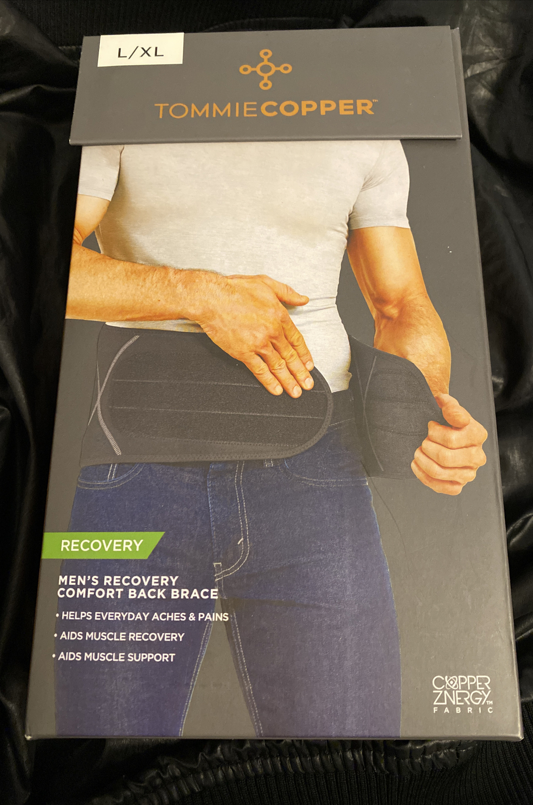 Tommie Copper Men’s Size L/XL Recovery Comfort Back Brace. New in box.
