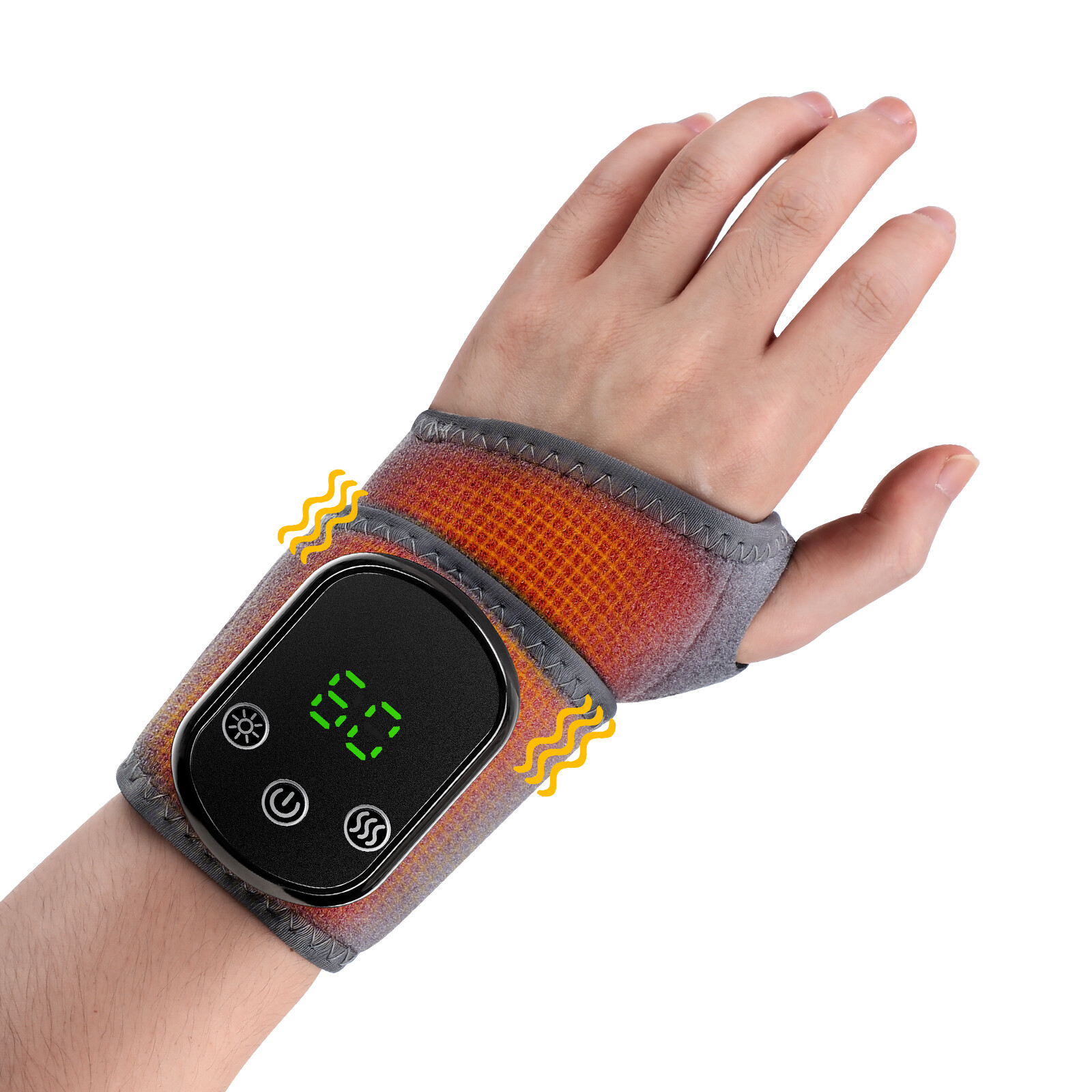 USB Electric Heated Vibration Wrist Massage Hand Brace Support Joint Pain Relief