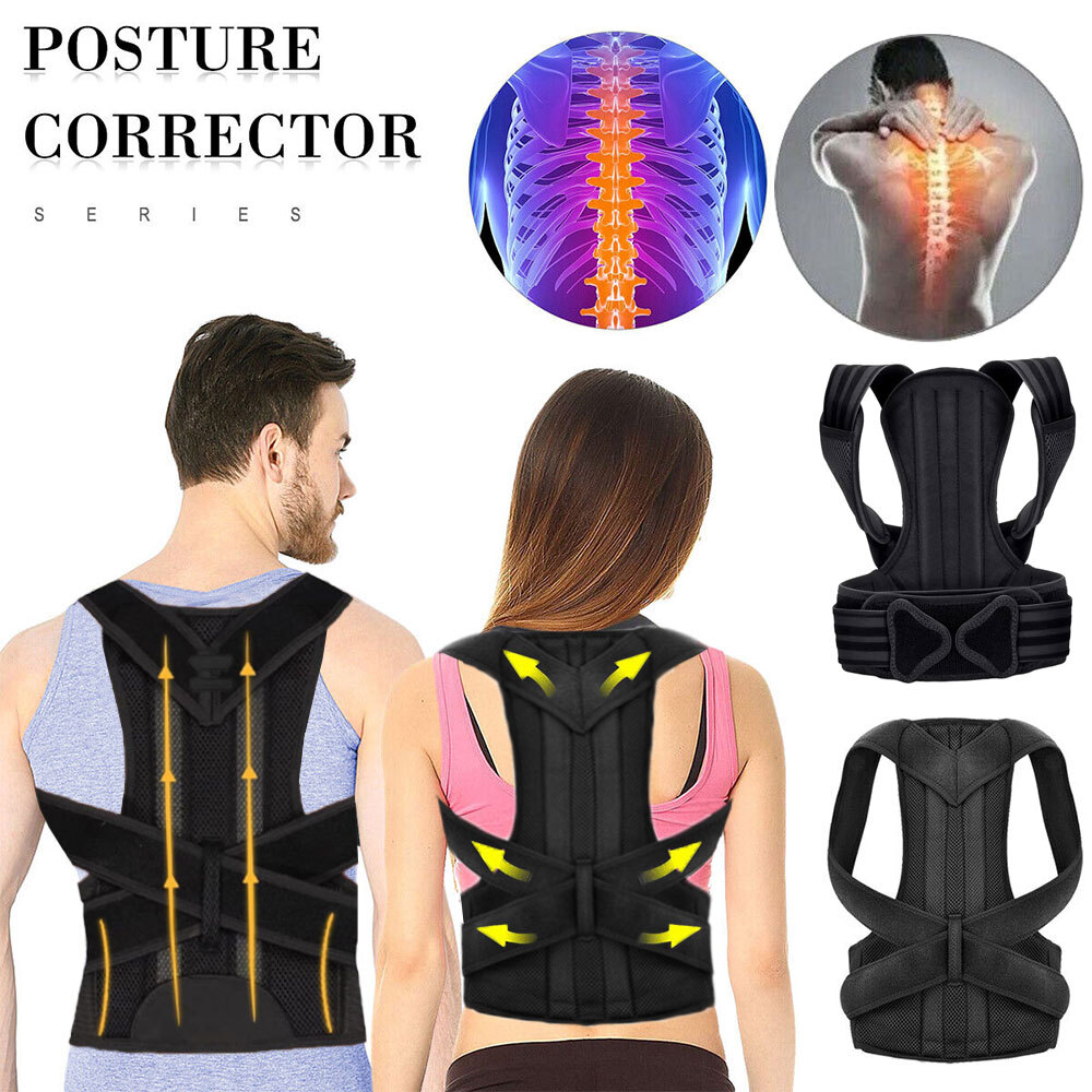 Adjustable Posture Corrector Vest – Dual Support Rods & Back Brace, Breathable