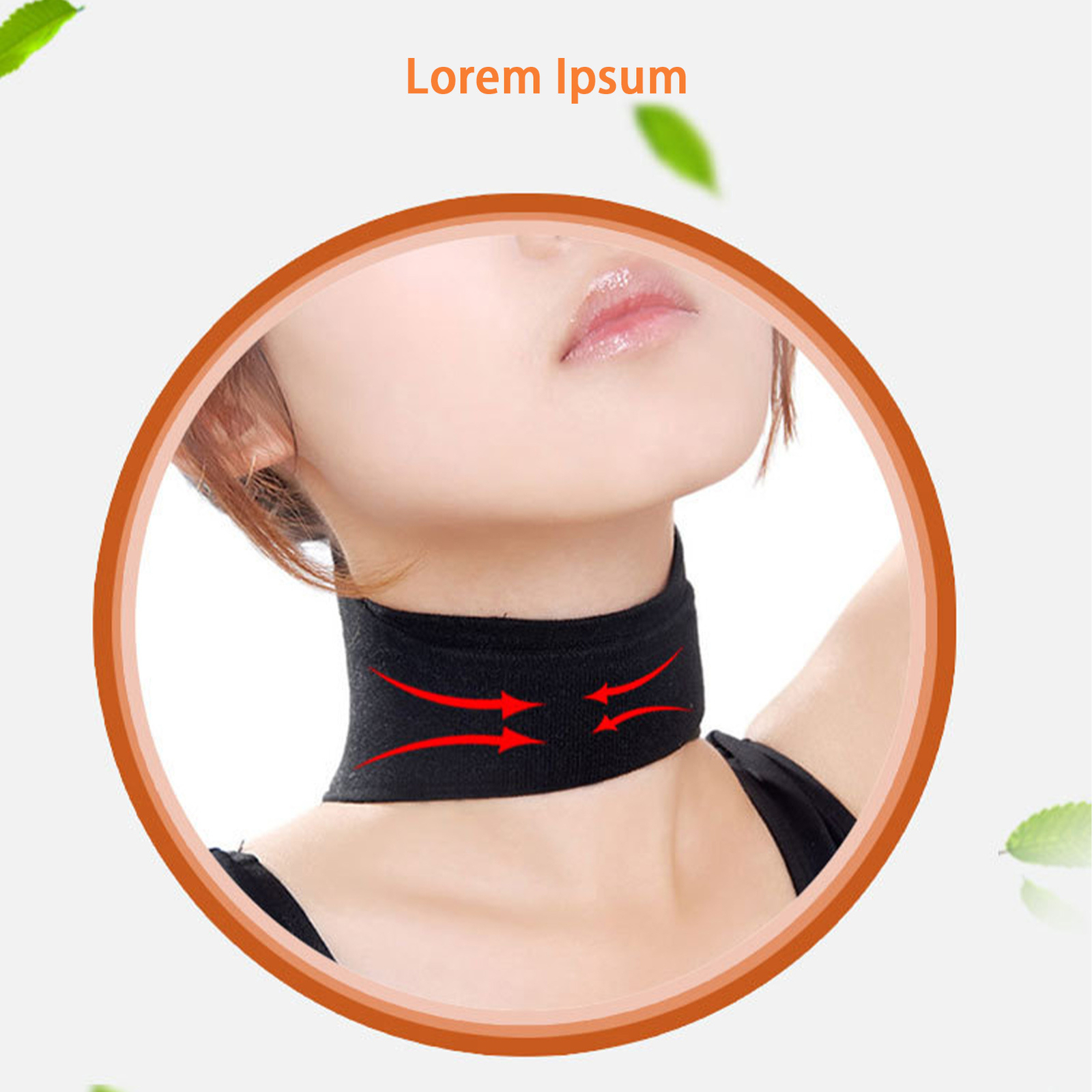 Self Heating Magnetic Neck Support Brace Collar Pain Relief Heat Pad