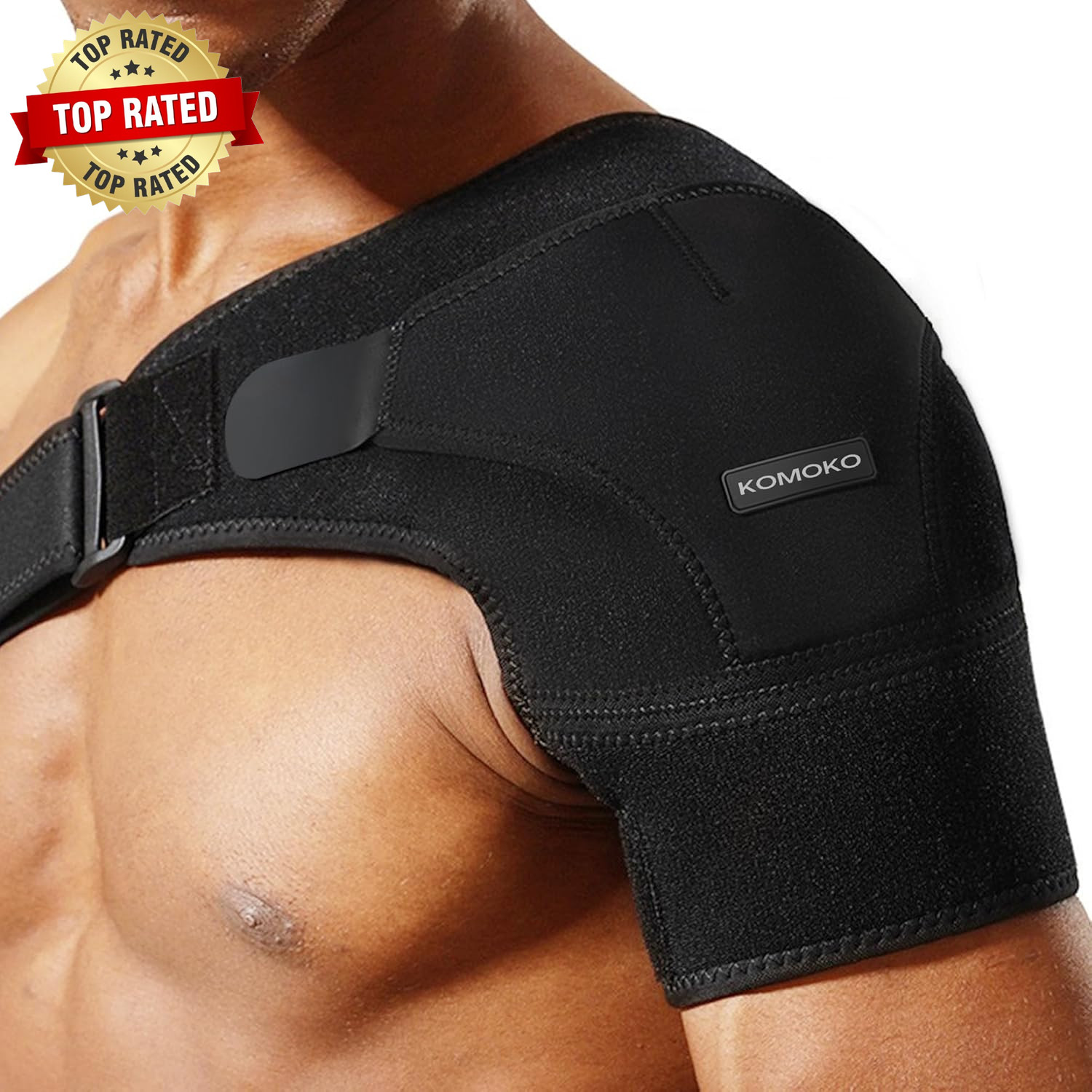 Komoko Shoulder Brace, Rotator Cuff Support Brace and Arm Sling for Pain Relief,
