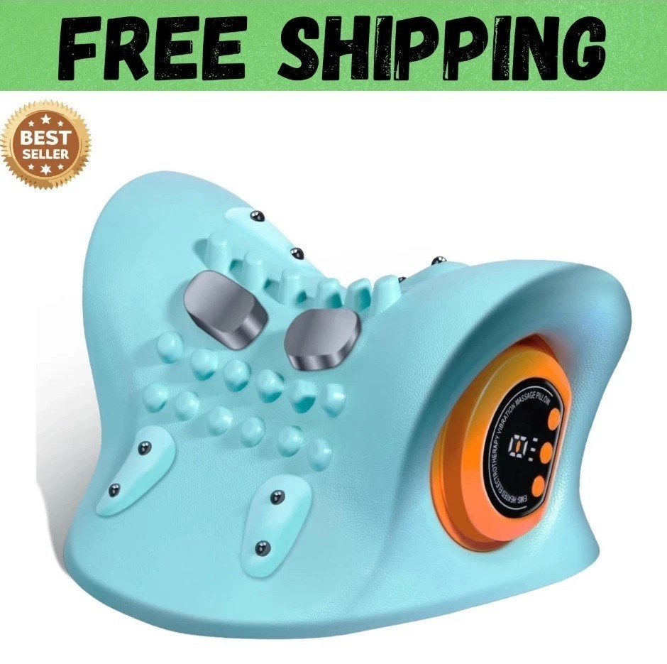 Hugterra Neck Massager 2025, Neck and Shoulder Relaxer with Heat, 3 Modes, Porta