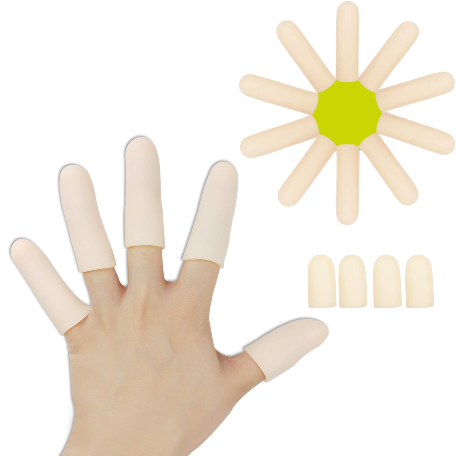 Gel Finger Cots, Finger Protector Support(14 PCS) NEW MATERIAL Finger Sleeves…