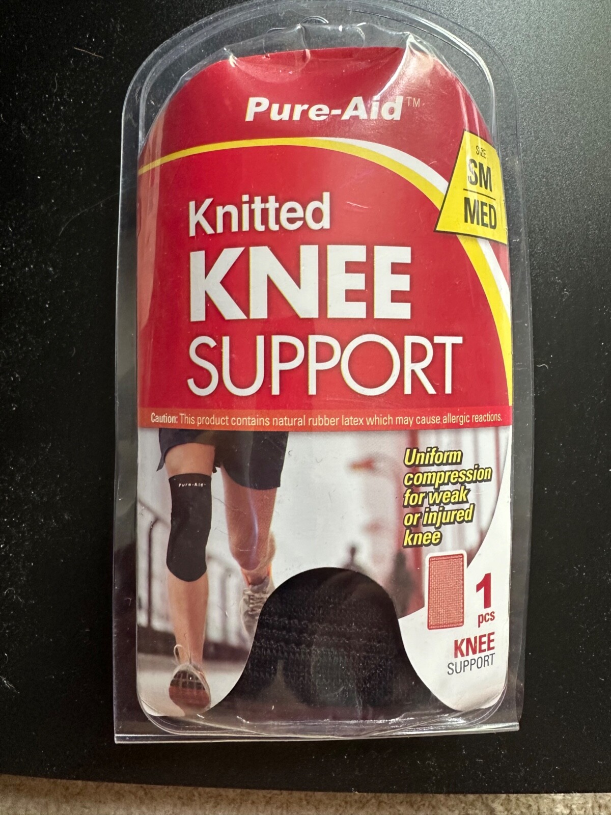 Pure-Aid Knitted Knee Support Sleeve (Sm/Med)