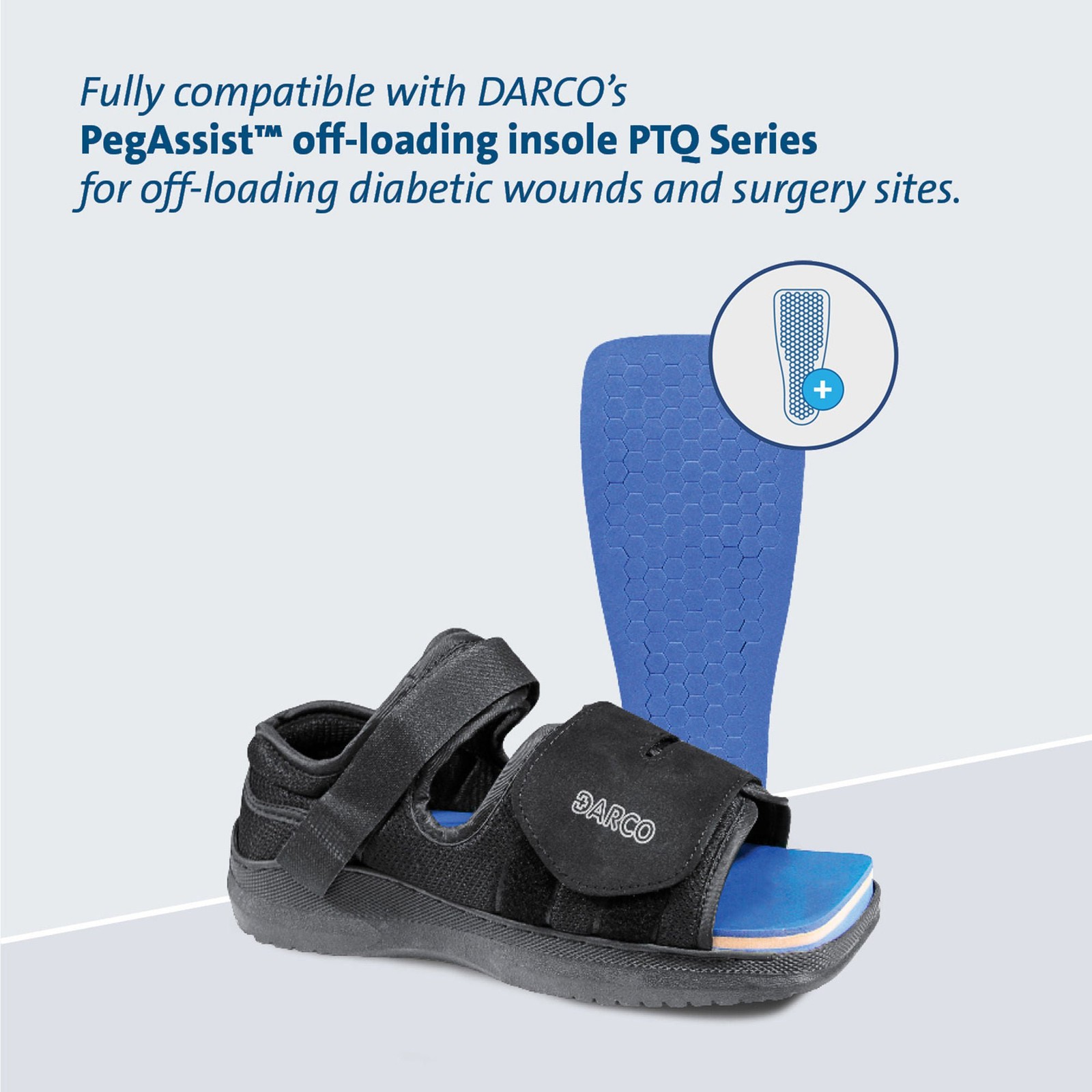 MedSurg Black Post-Op Shoe Medium Strapless Forefoot Closure MQW2B 36 Ct