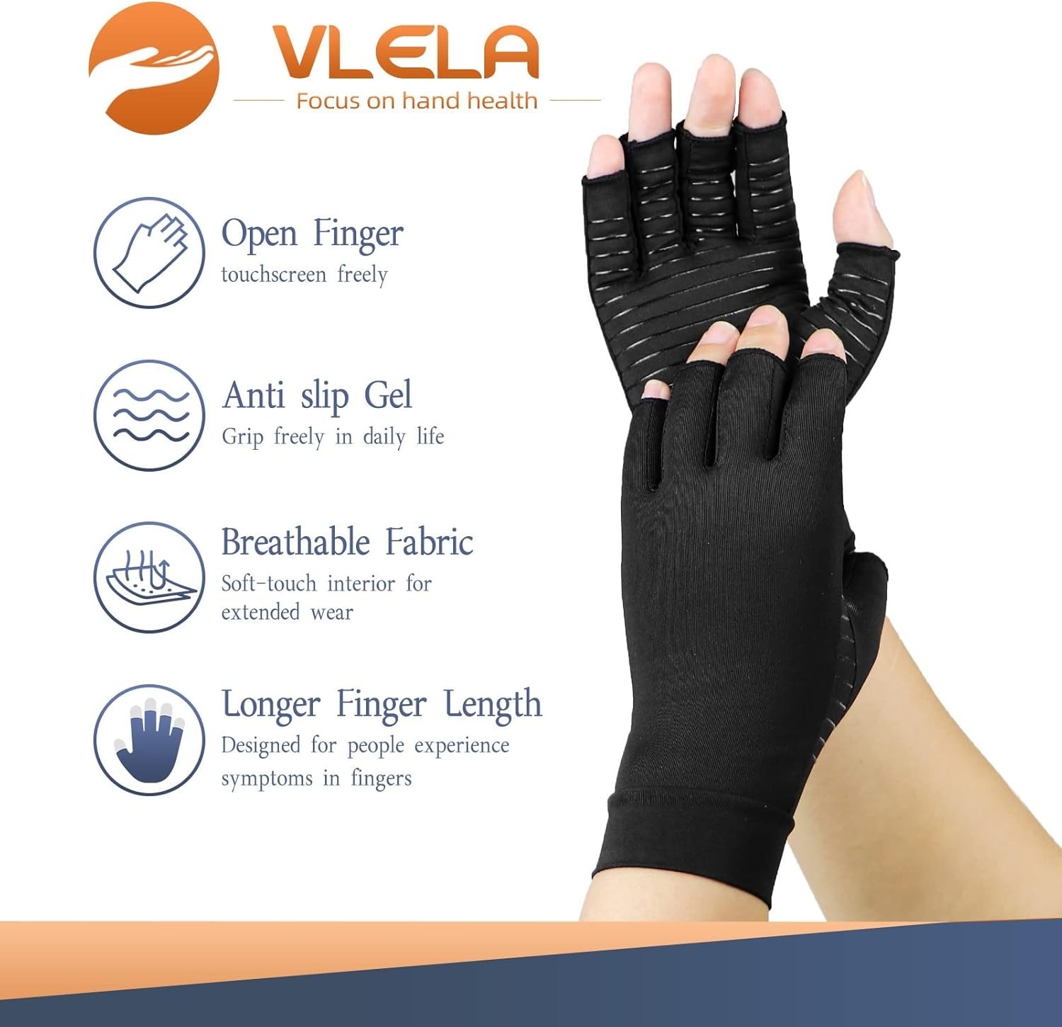 Copper Arthritis Compression Gloves Women Men Relieve Hand Pain Swelling and …