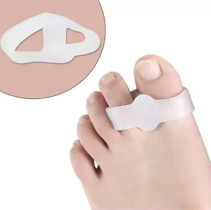 8x Bunion Corrector Toe Separator Gel Sleeve Double Loop Overlapping Toe Relief