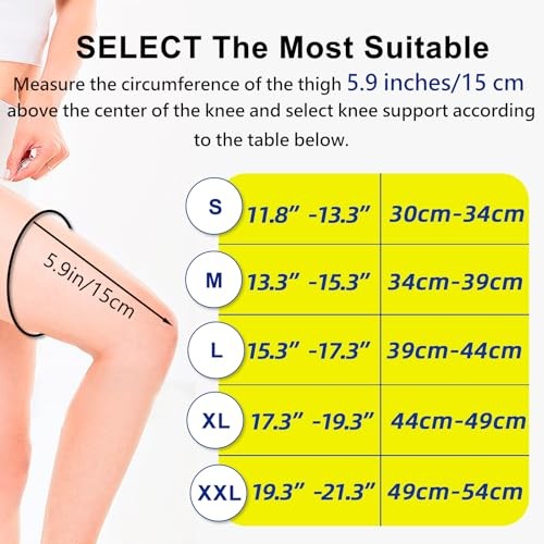 2 Pack Full Leg Compression Sleeves for Men And Women Long Knee Large Black