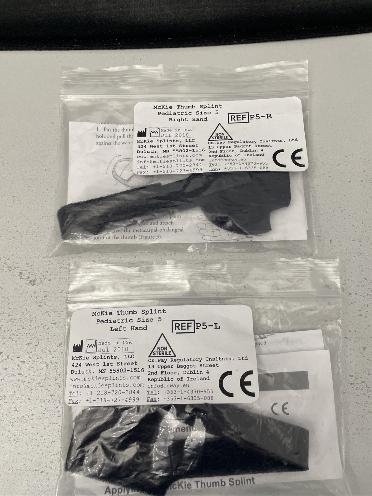 McKie Thumb Splint Pediatric Size 5
