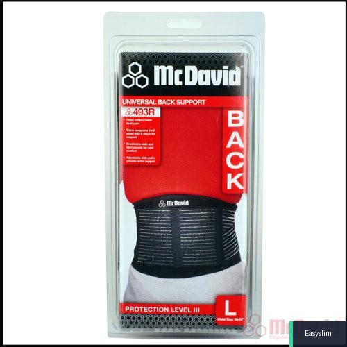 Back Support Large Black Neoprene 6 Steel Stays Thermal Compression