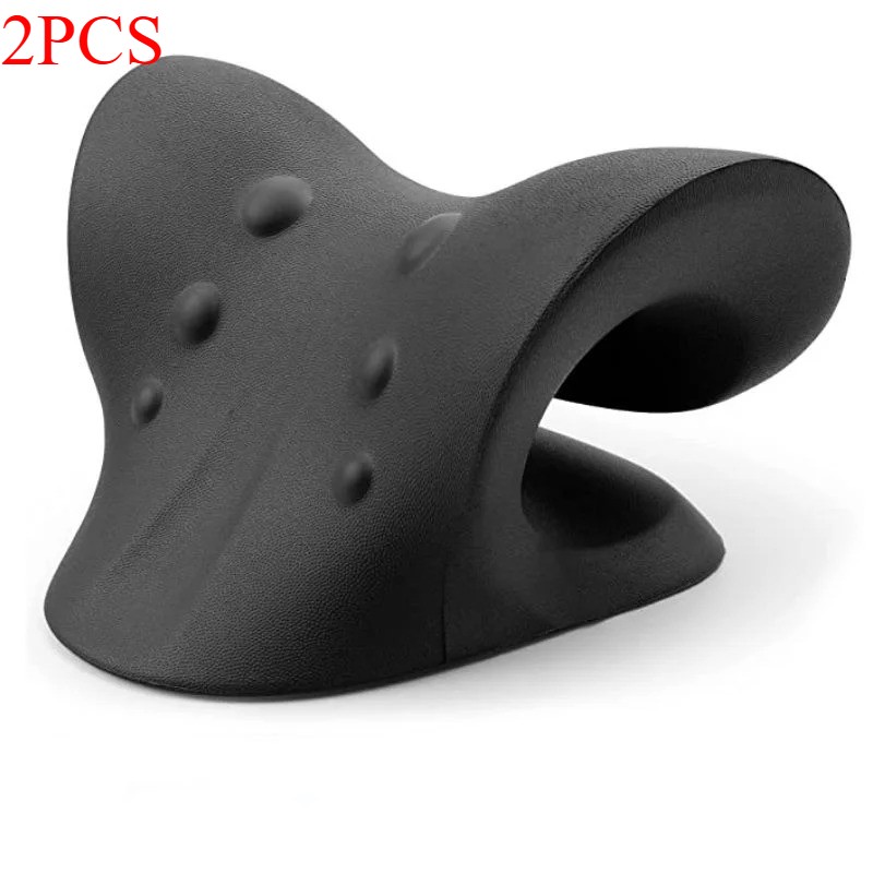2pcs Cervical Neck Traction Device – Pain Relief Chiropractic Massage Pillow