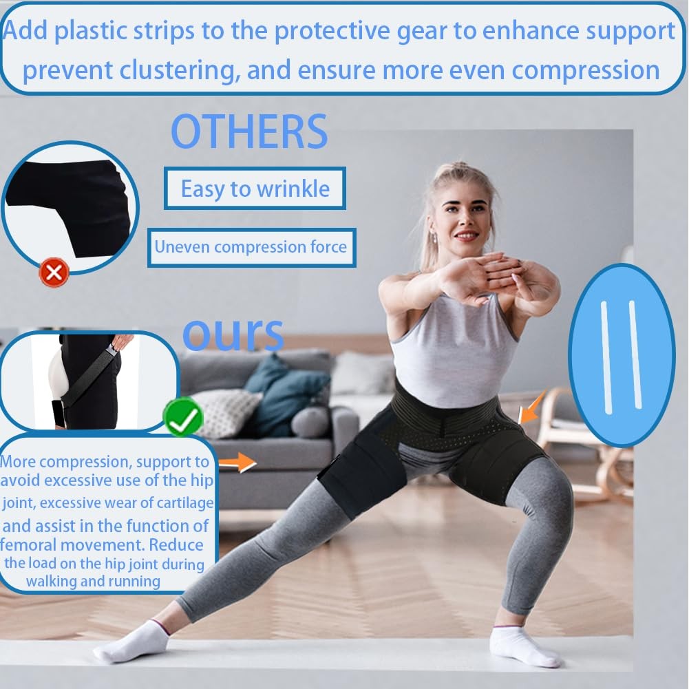 Thigh Compression Sleeve, Hip Wrap, Hamstring Compression Sleeve for Women & …