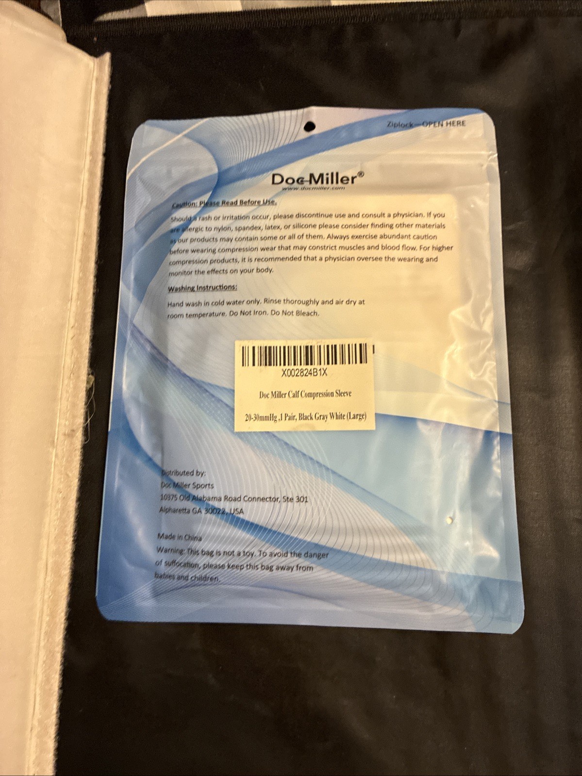 DOC-MILLER Tan Calf Compression Sleeve 15-20 MMHg Recovery