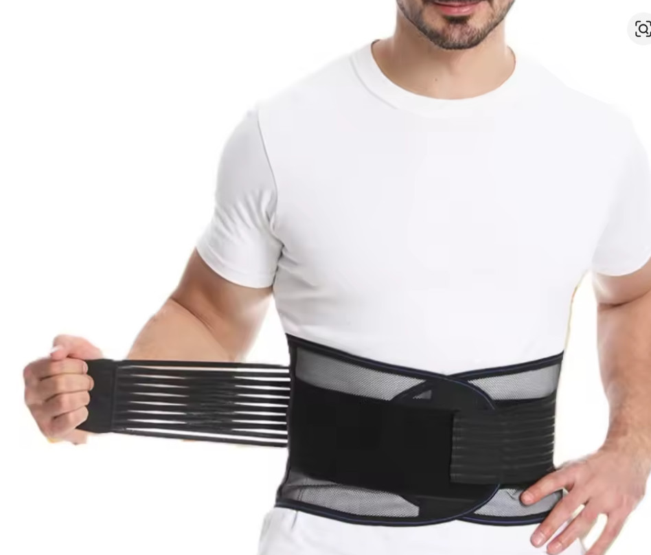Adjustable Back Brace for Men & Women – Breathable Waist Lumbar Lower Back Suppo