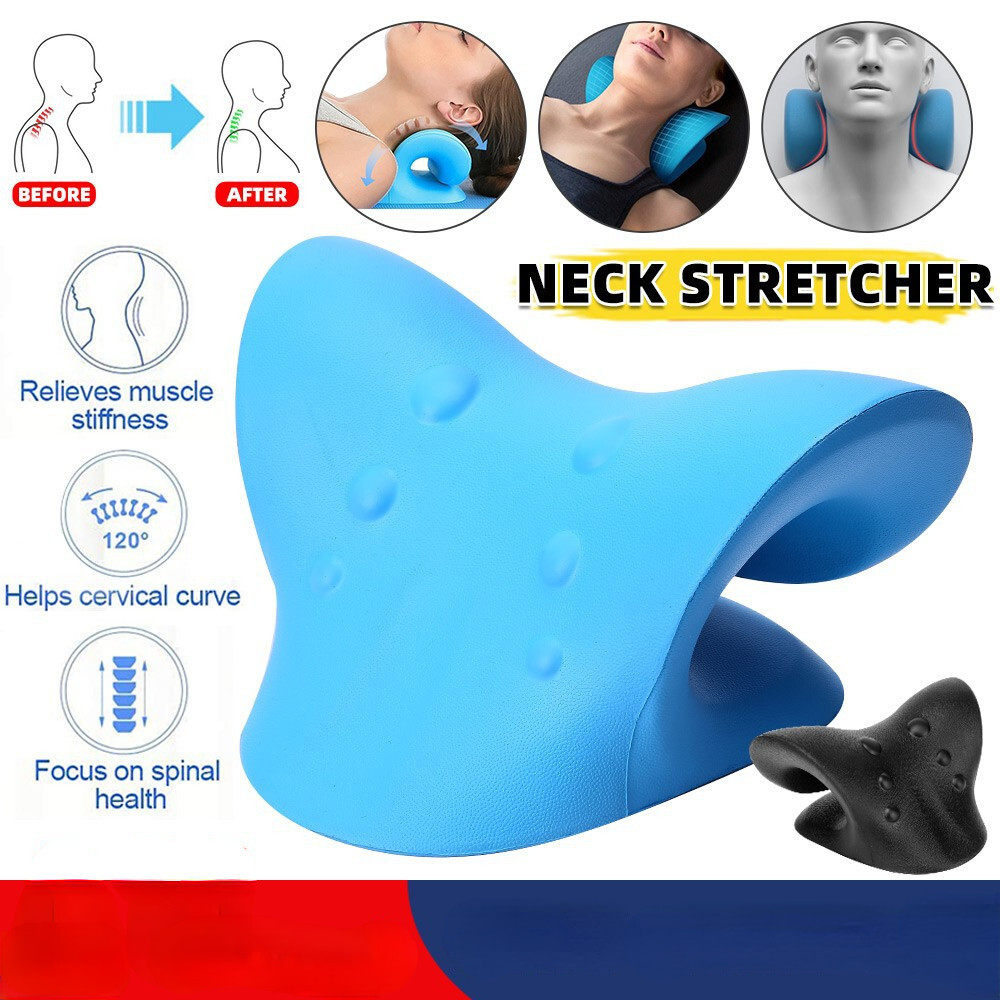 Neck Pillow Relaxer Shoulder Stretcher Traction Cervical Chiropractic Massage