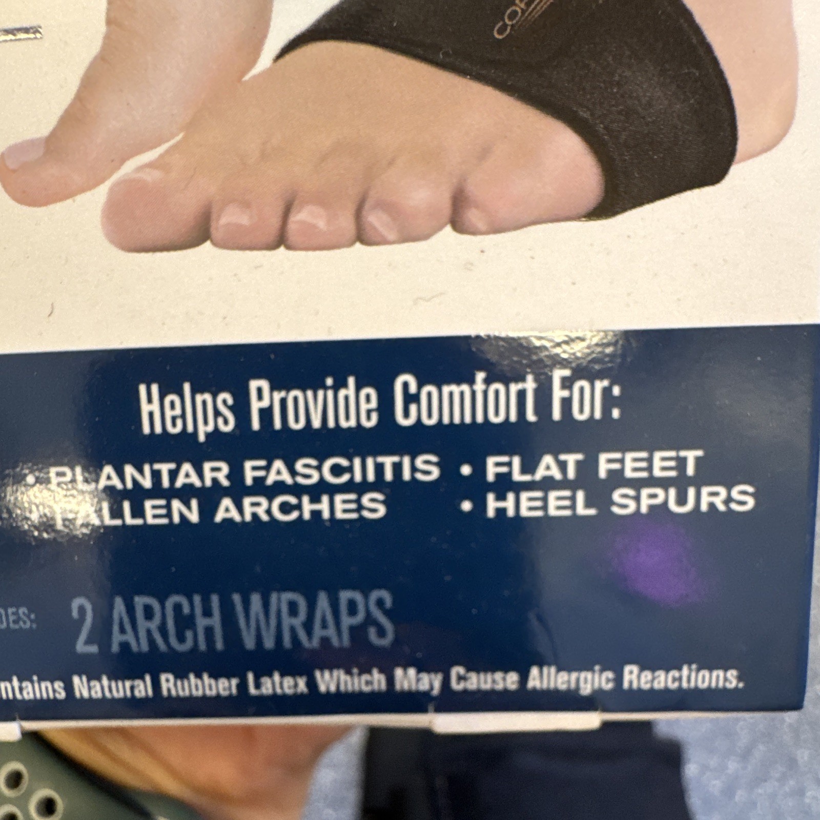 Copper Fit Arch Relief Plus Arch Wrap Foot Support Compression Plantar Fasciitis