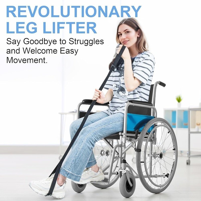 Leg Lifter Strap Hip Surgery Recovery Adjustable Foot Loop Mobility Aid