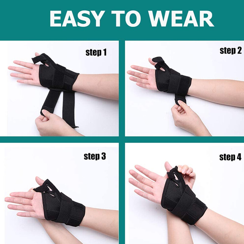 Left/Right Hand Universal Thumb Wrist Support Brace Adjustable Straps