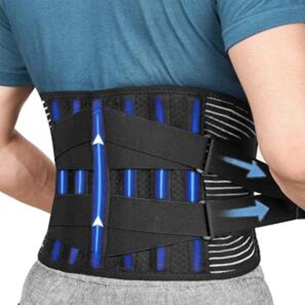 Back Brace Adjustable Waist Belt Support Brace for Lumbar Trainer Sweat Belt for