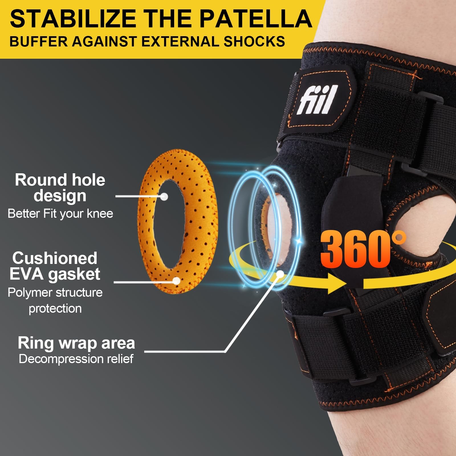Adjustable Hinged Knee Brace Meniscus Tear Stable Support of The Decompression K