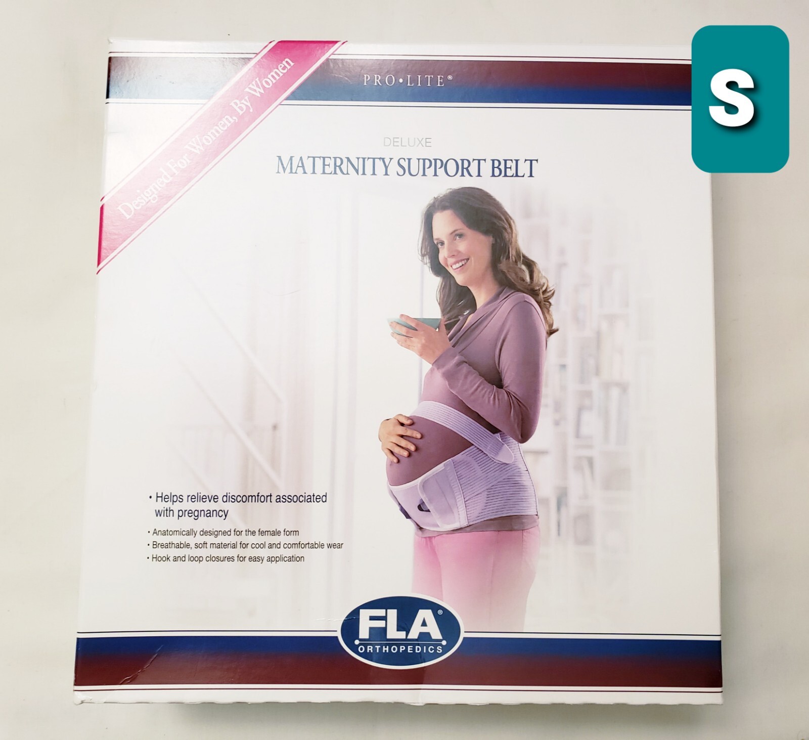 FLA Pro-Lite Deluxe Maternity Support Belt Lavender Small for lower back pain
