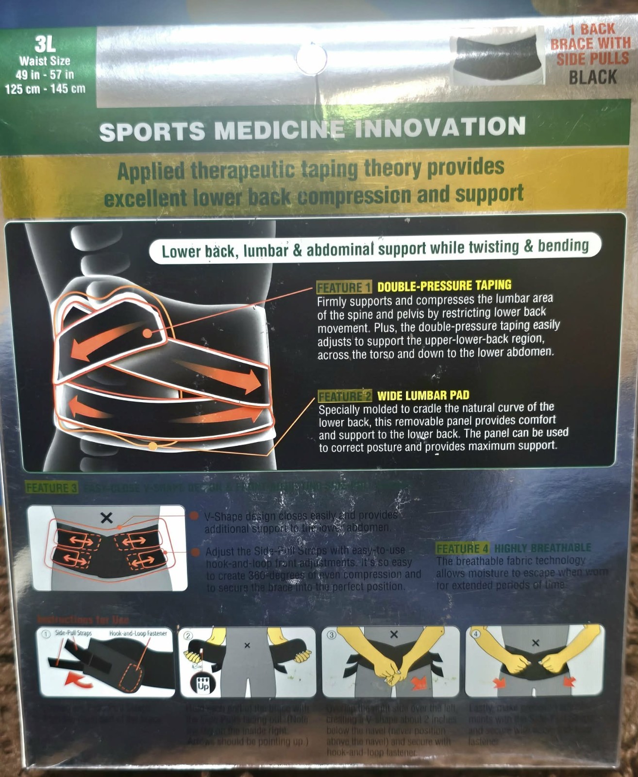 Vantelin Kowa Back Support, lower back protection.”therapeutic taping theory 3L