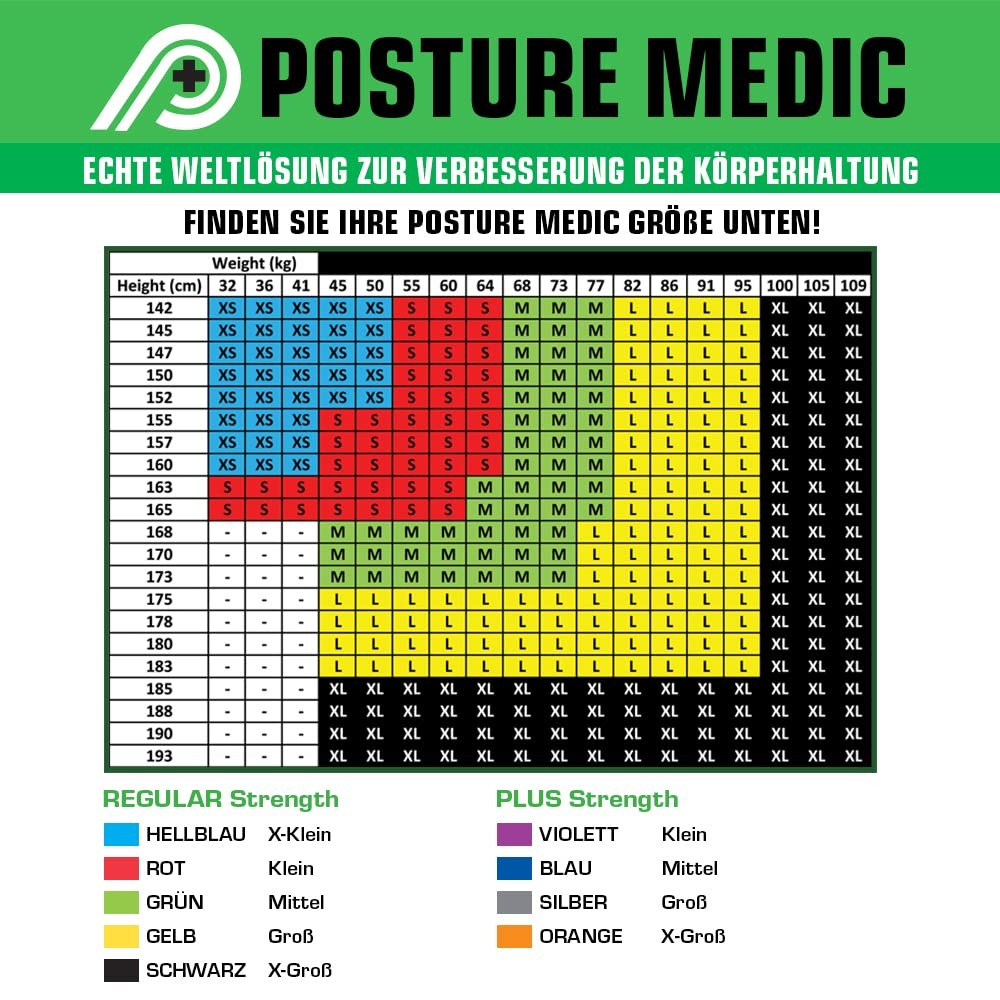 PostureMedic Original Strength Dynamic Posture Corrector X-Small, Light Blue