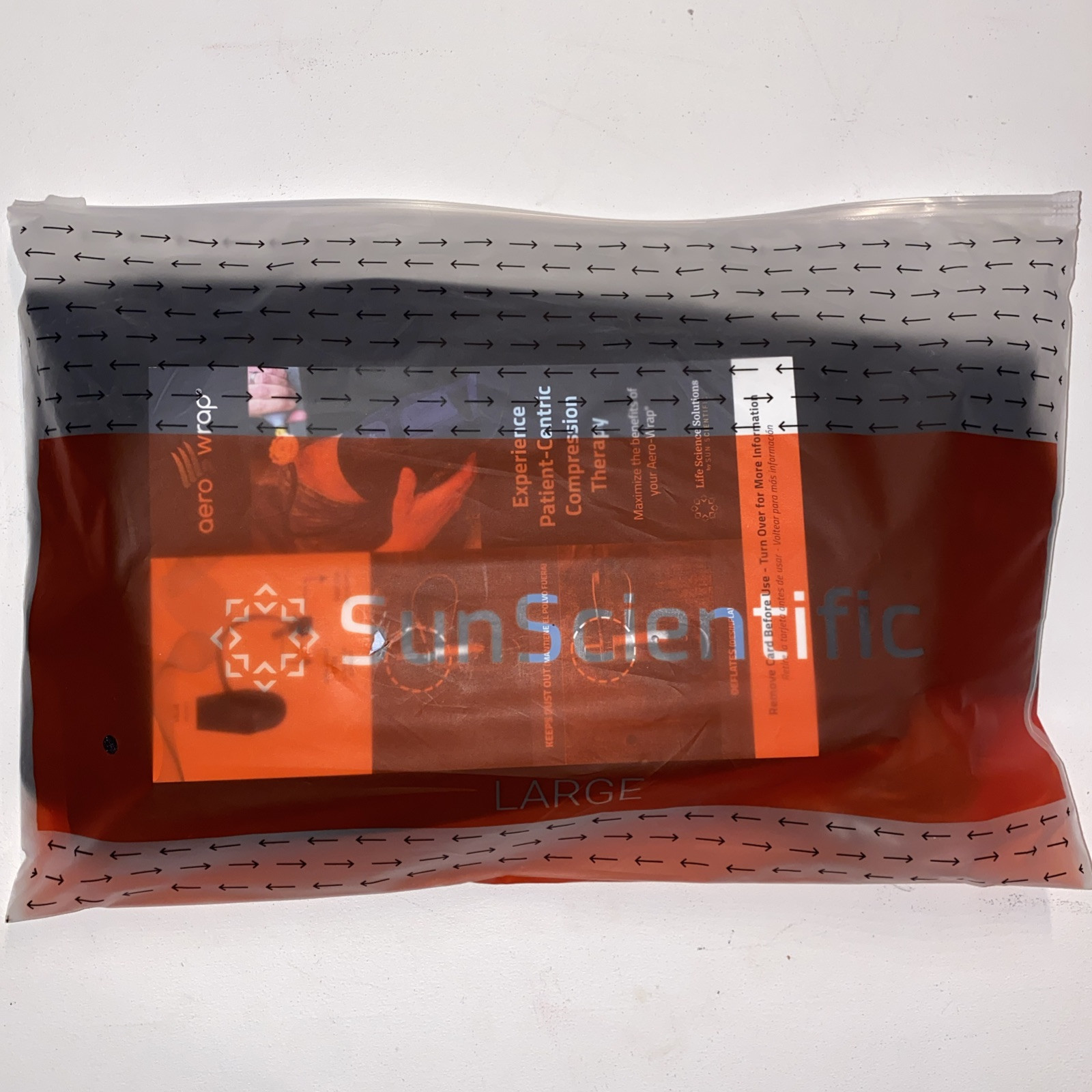 Air Compression Leg Wrap Aero Wrap by Sun Scientific Form Fitting Large BLK New