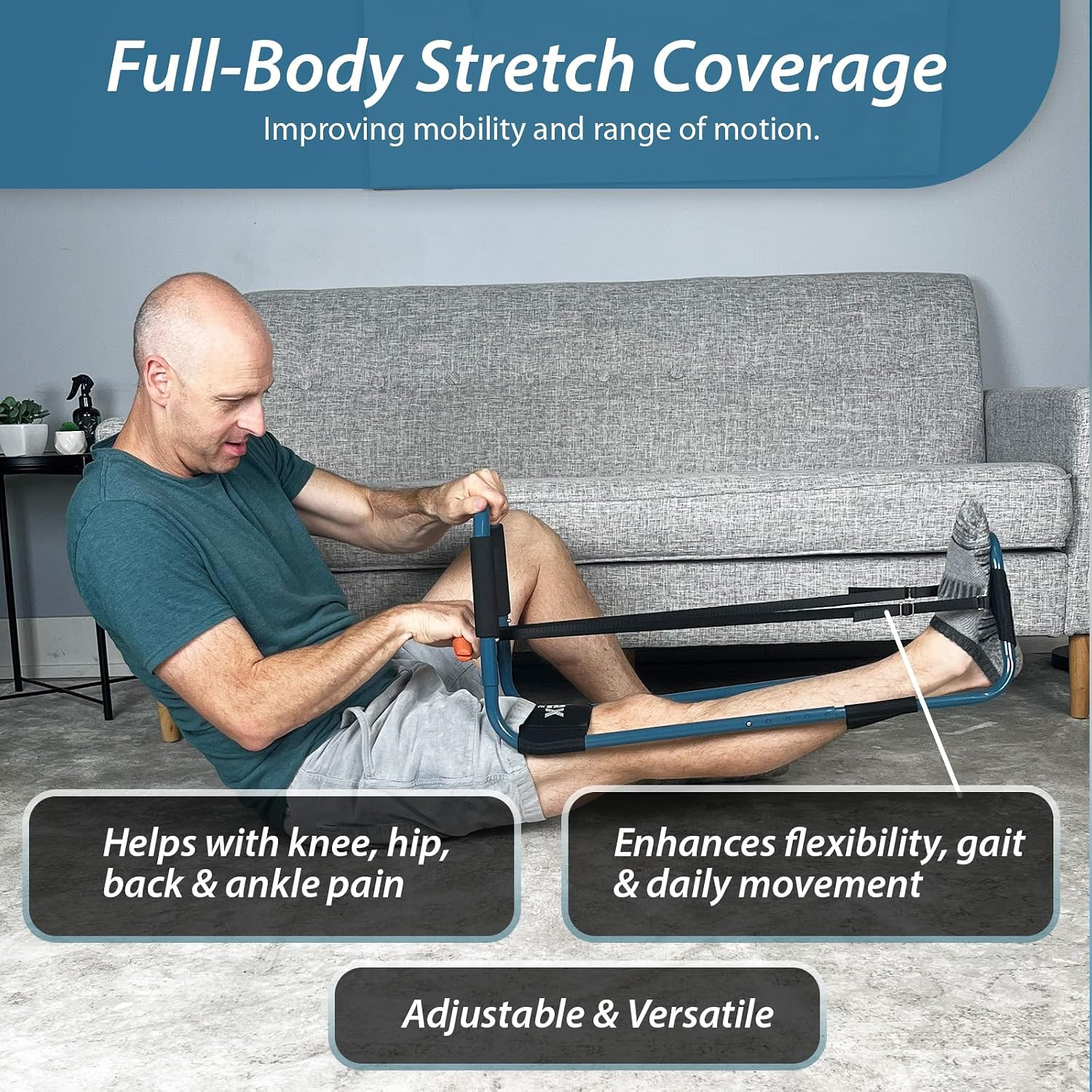 Flex Frame Knee & Hamstring Stretching Device – Adjustable Leg Traction for Knee
