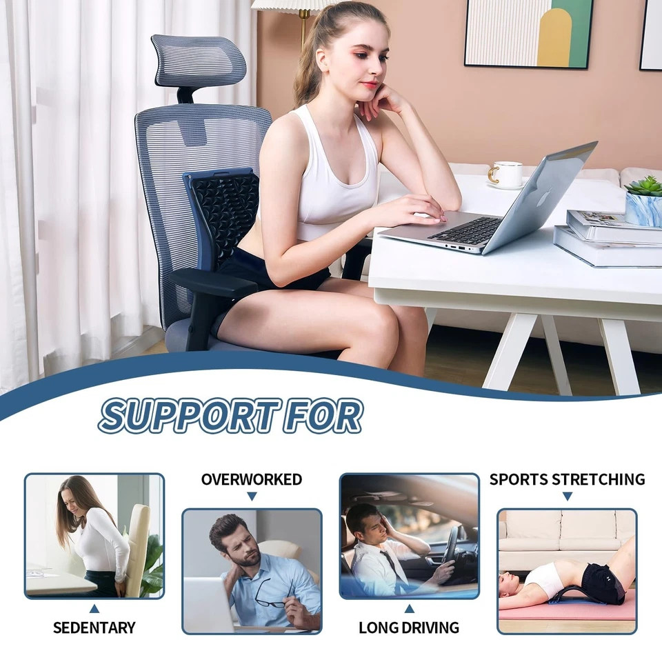 GENERIC BACK STRETCHER FOR LOWER BACK PAIN RELIEF – BLACK/BLUE