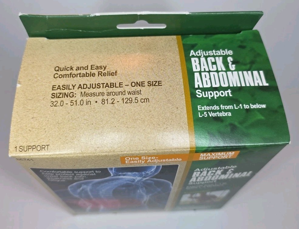 Mueller Adjustable Back and Abdominal Support Green/Black One Size Fits Most