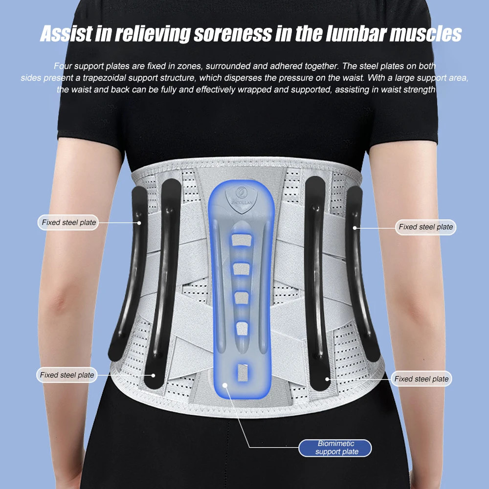 1 Pcs Back Brace for Lower Back Pain Relief, Lumbar Support Belt with Lumbar