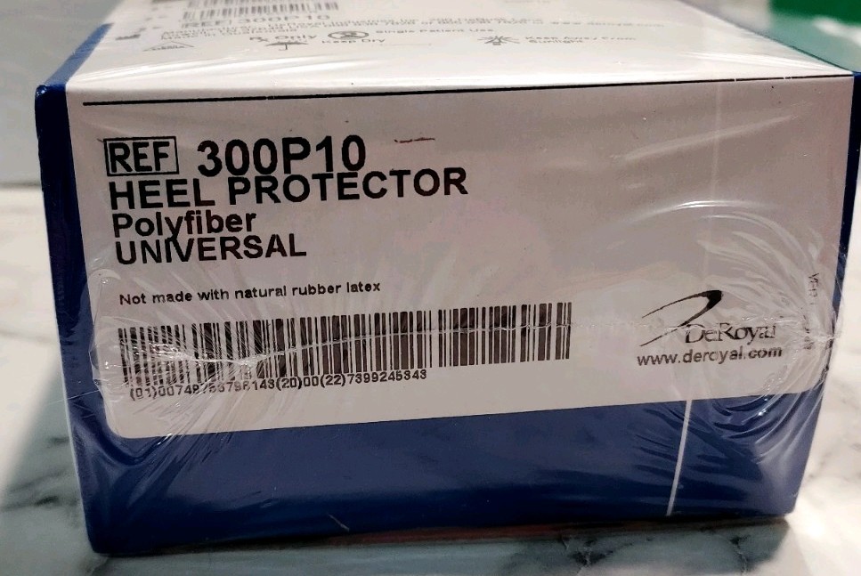 Deroyal Heel Protector 300P10 Polyfiber Universal Sealed Box