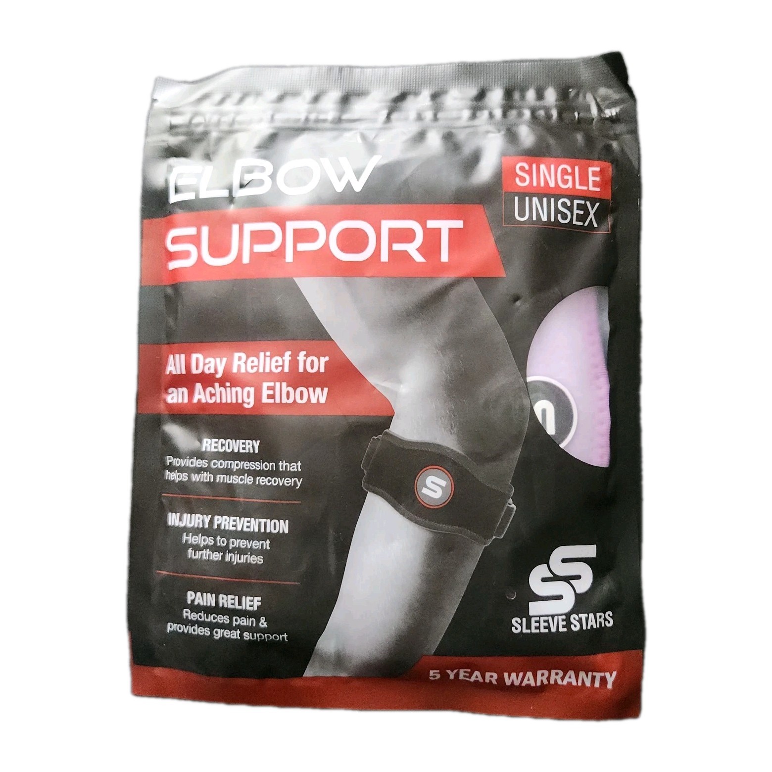 Sleeve Stars Elbow Support All Day Relief For Aching Elbow Light Purple