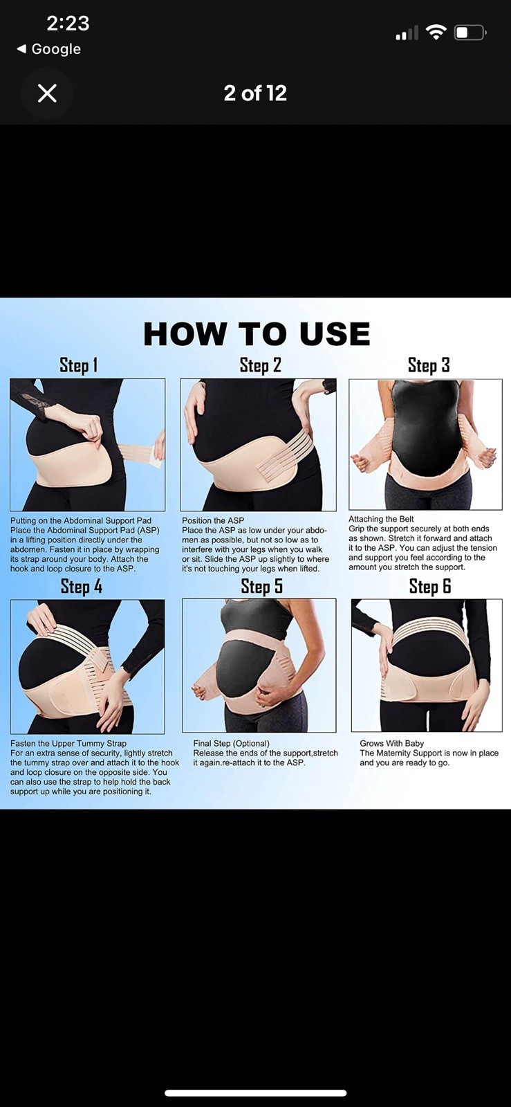 ChongErfei Maternity Support Belt Adjustable Black 39.5-51.3″ Large Belly Band