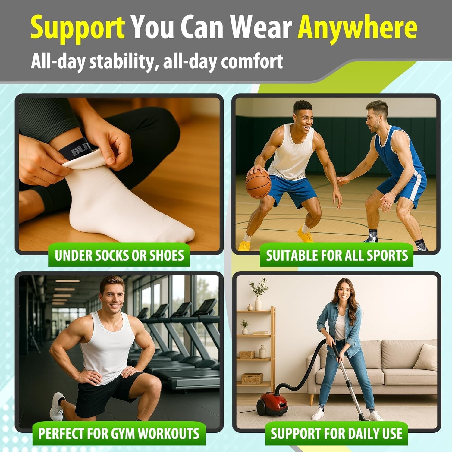 Compression Socks for Plantar Fasciitis, Achilles Tendonitis, Size S-2XL