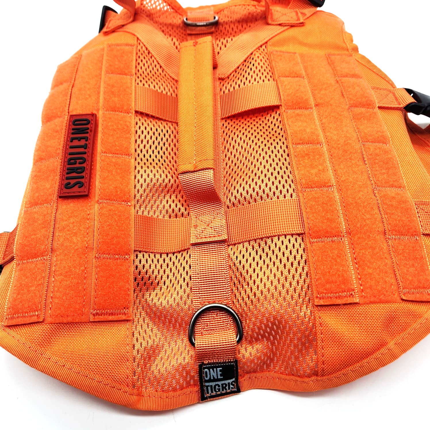 OneTigris Tactical Dog Harness No Pull size M Breathable Mesh Handle Orange