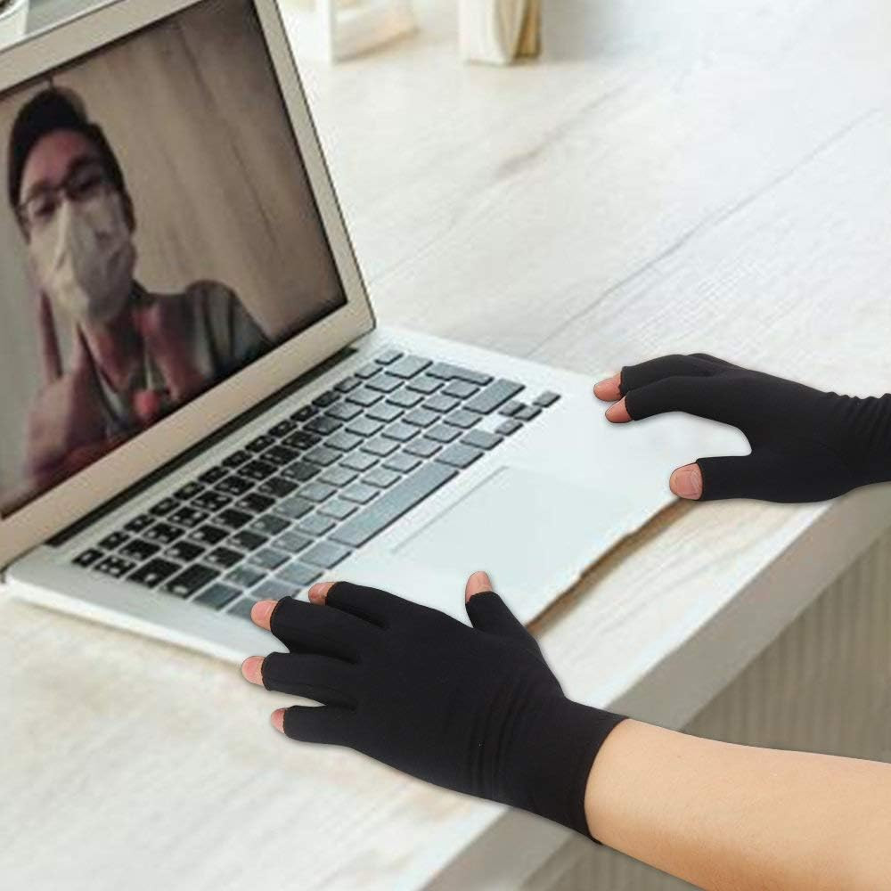 2-Pair Arthritis Compression Gloves for Alleviate Rheumatoid Osteoarthritis, Ca