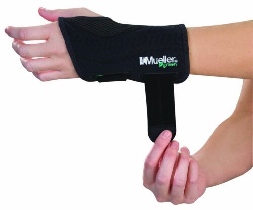 MuellerGreen Fitted Wrist Brace For Left Hand Antimicrobial Maximum Support L-XL