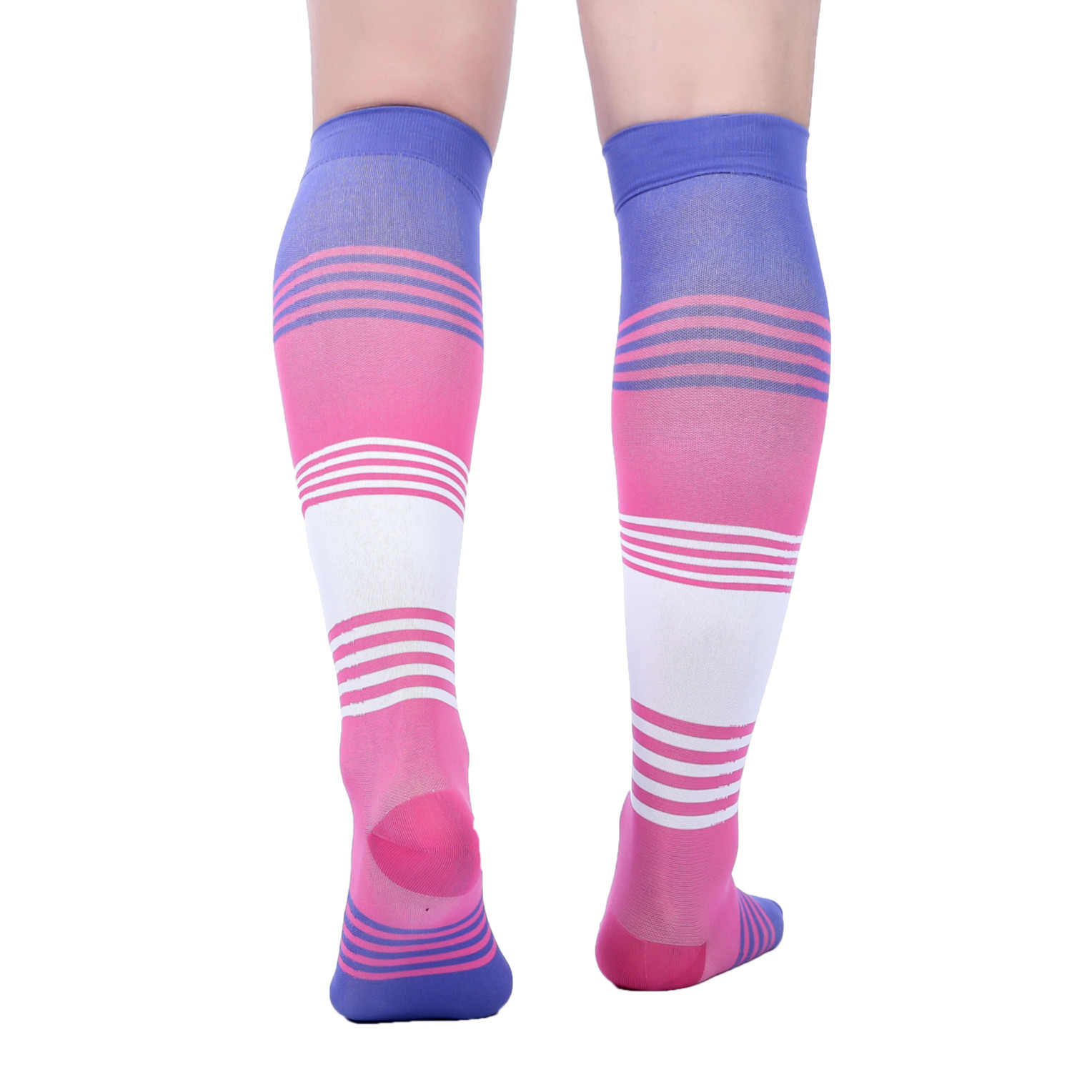 Doc Miller Open Toe Socks Compression Sleeve Stocking 20-30 mmHg Varicose VIOLET
