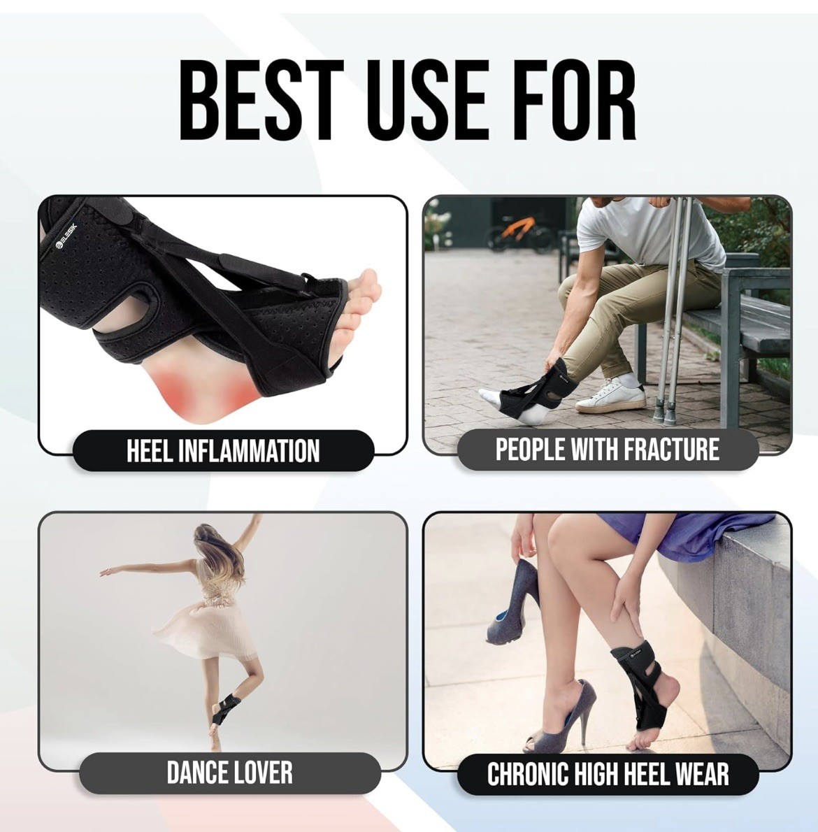 ELESIK Plantar Fasciitis Night Splint, Foot Drop, Achilles Tendonitis, Men/Women