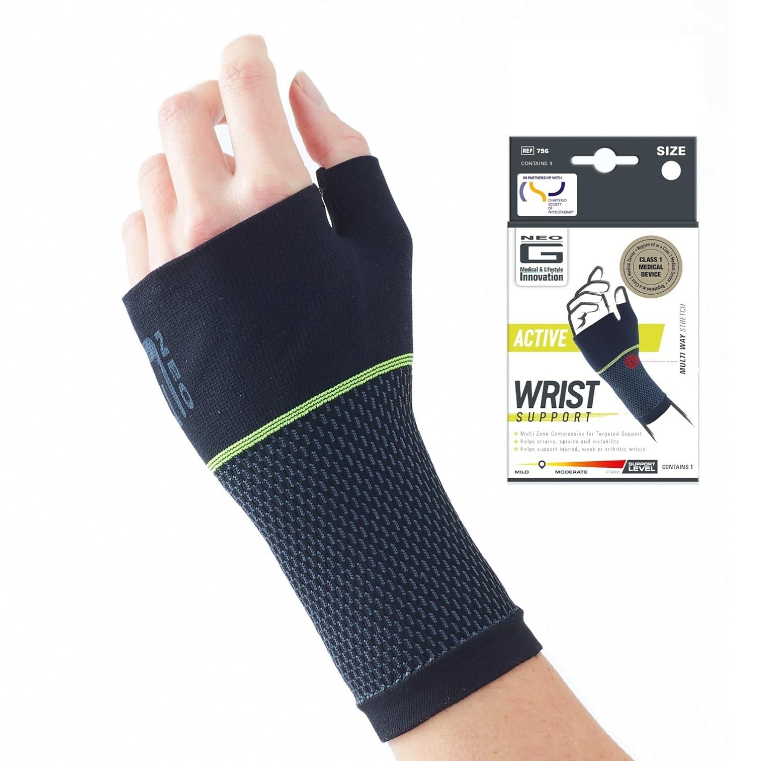 Active Wrist Support – For Sports, Golf, Basketball, Football, Yoga, Tennis. For