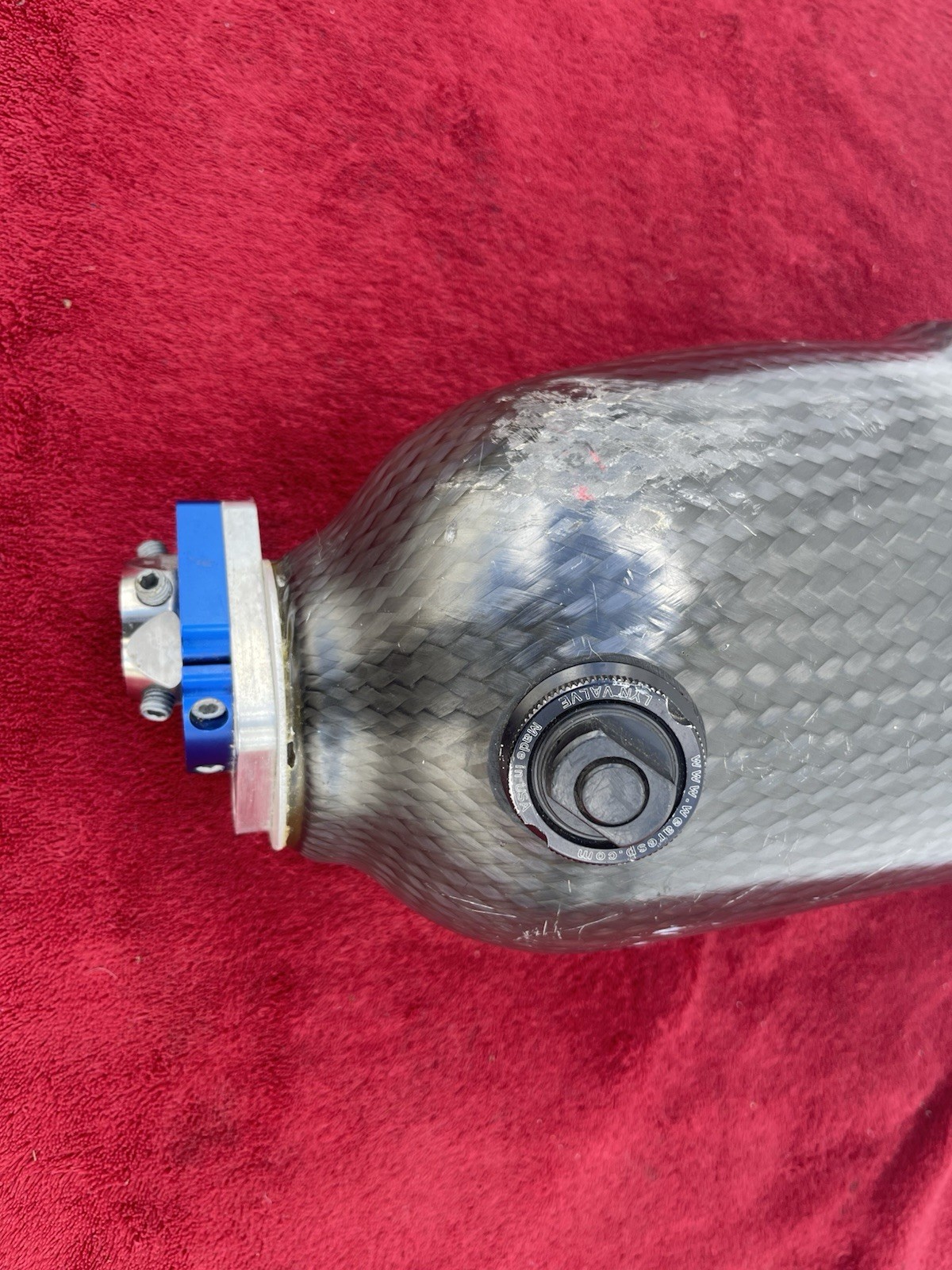 Above Knee Prosthetic Socket Left leg Carbon W Mounting Plate As Pictured.