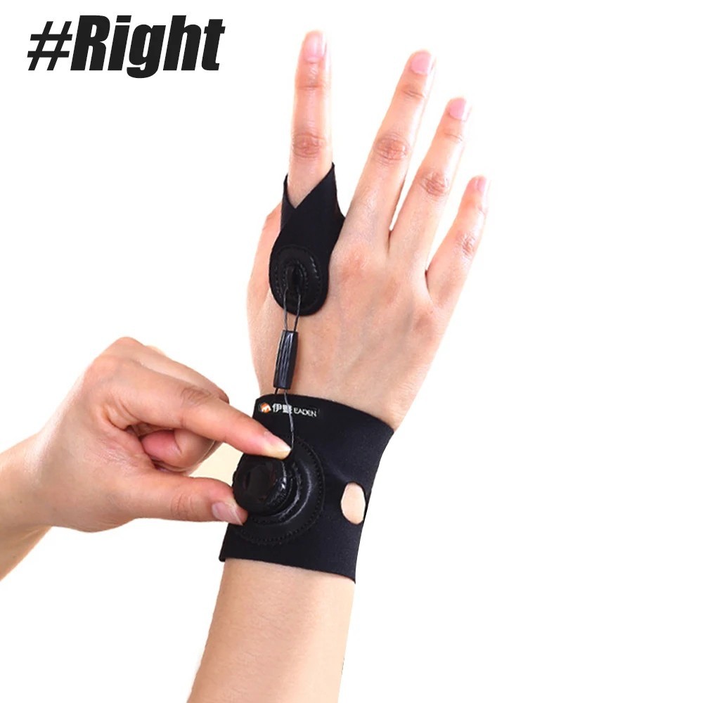 Adjustable Finger Splint Trigger Finger Brace Support S M Black 1PC