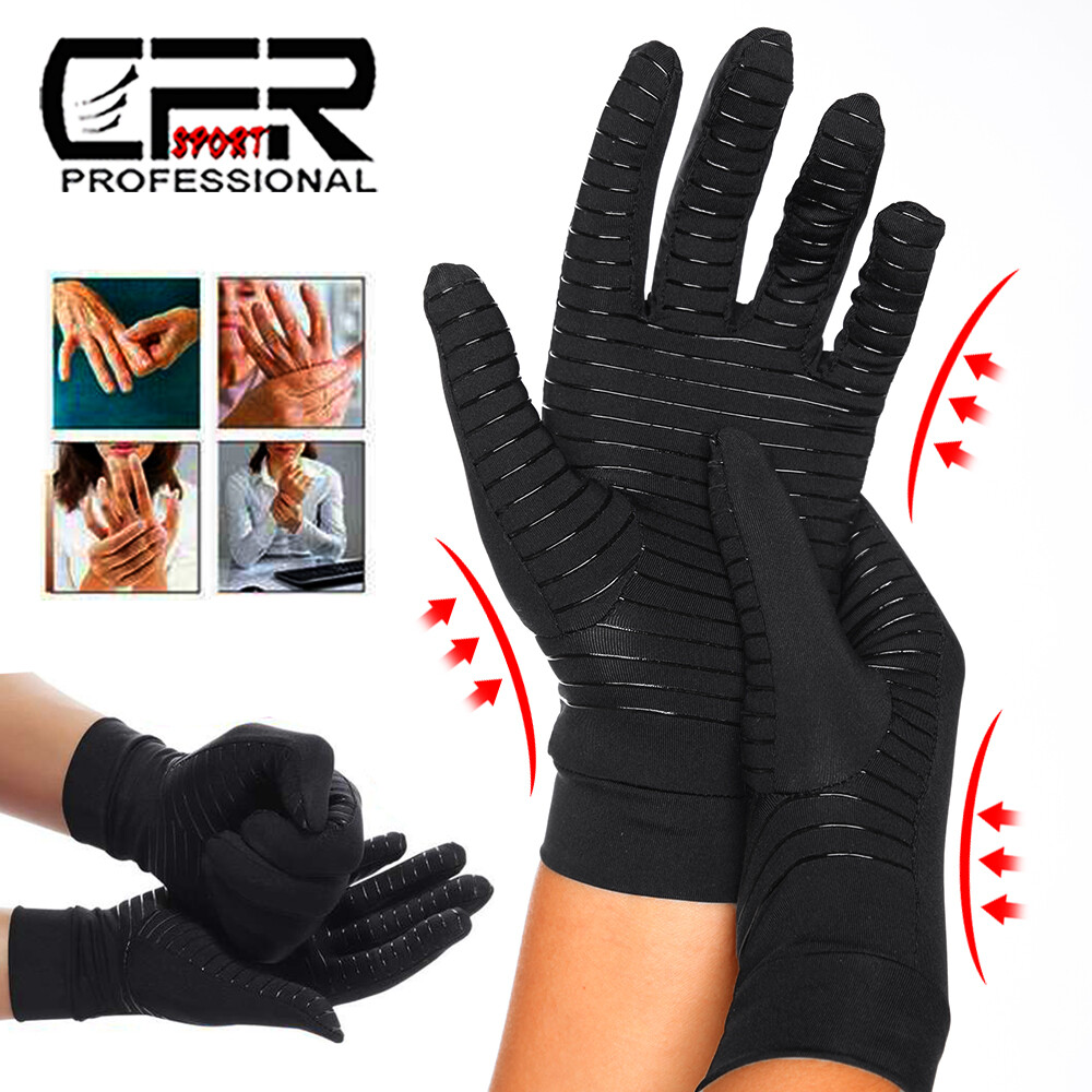 Copper Compression Gloves Arthritis Pain Relief Hand Joint Support Brace