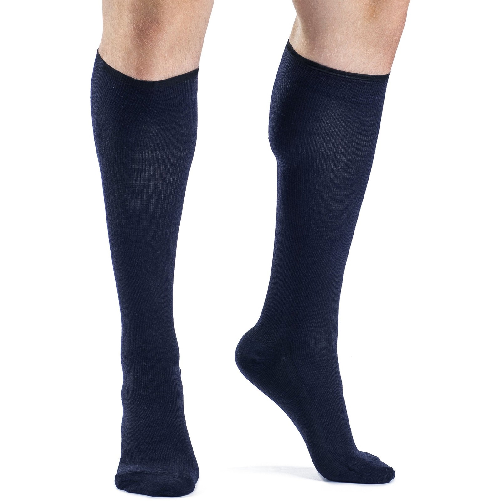 SIGVARIS Men’s 192CC10 ALL-SEASON Wool Compression Socks 15-20mmHg – NAVY – C